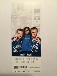 VANCOUVER CANUCKS VS ANAHEIM DUCKS FEBRUARY 16, 2020 TICKET STUB - Picture 1 of 1