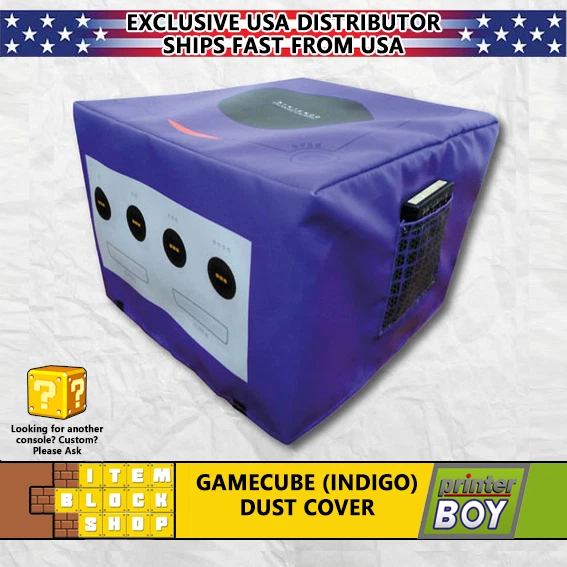 PRINTERBOY GameCube Indigo Console System Dust Cover Vinyl