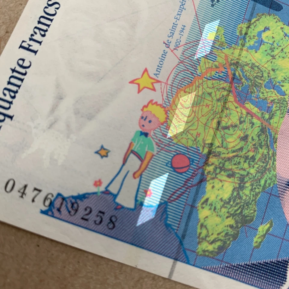 The Little Prince Note FRANCE French 50 Francs 1999 Banknote European Currency - Image 1 of 4