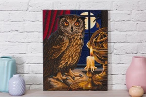 Craft Buddy Hágalo usted mismo Cristal Arte ASTRÓLOGO BÚHO Kit de Imagen por Lisa Parker 40 x 50 cm