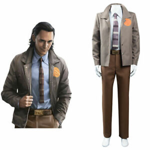 Loki Cosplay Costume TVA Time Variance Outfit Halloween Convention Uniform