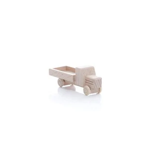 Wooden Toy Truck with Platform Natural HxWxD 3.5x7.5x3cm NEW Wood Truck - Picture 1 of 2