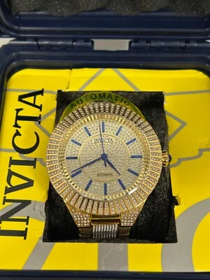 Reloj automático para hombre Invicta Specialty cristal pavé 34587 caja tono dorado 54 mm Foto 1 de 4