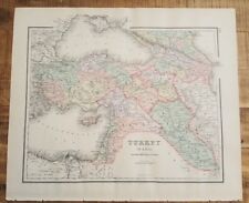 Antique Colored MAP - TURKEY (or ASIA) - The National Atlas 1893