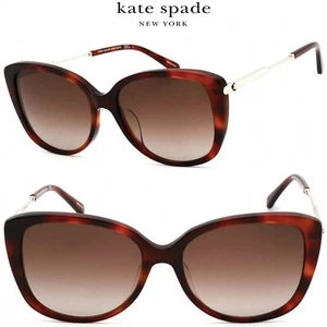 KATE SPADE LORENE/F/S 086HA HAVANA/GOLD GRADIENT BROWN CAT EYE SUNGLASSES. 57 mm - Picture 1 of 15