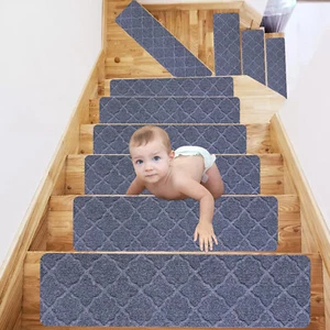 5-30x Stair Carpet Treads Non-Slip Self Adhesive Step Stair Protector Mats Decor - Picture 1 of 24
