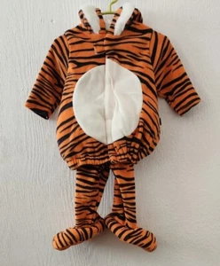 Old Navy Child Tiger Halloween Costume 2 Piece Hooded Unisex 6-12 Months - Picture 1 of 8