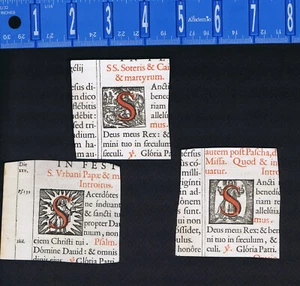 Set/3 1626 Altar Missal Color Initial Woodcuts - Lot C - Christ & Good Samaritan - Picture 1 of 1