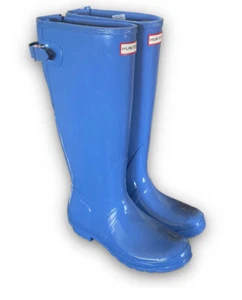 HUNTER Original Back Adjustable Gloss Rain Boots Sz 9 No Box - Picture 1 of 8