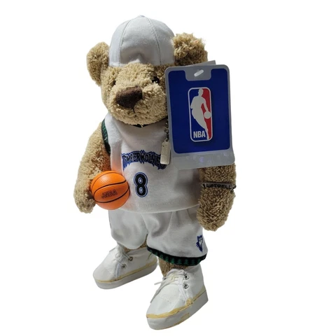 NBA Minnesota Timberwolves Teddy Bear 12" Plush Basketball Jersey Shoes Latrell Cover