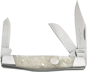 Rite Edge Pearl Stockman Knife, White, Large - Picture 1 of 12