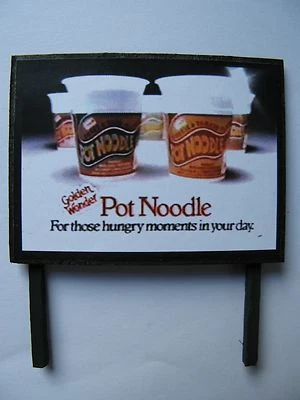 TRACKSIDE SIGNS Golden Wonder Pot Noodle - Modelleisenbahn Werbetafel - Spur N, Spur O & Spur O