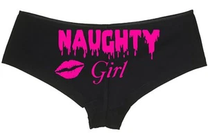 NAUGHTY GIRL slutty side hen party bachelorette boyshort sexy panties underwear - Picture 1 of 6