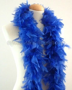 Azul Real 45 Gramos Chandelle Pluma Boa Baile Fiesta Halloween Disfraz - Imagen 1 de 1