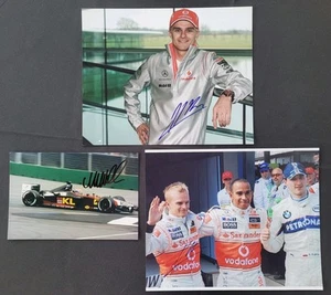Heikki Kovalainen/Mark Webber Signed Photos (3), Formula One/F1 - Picture 1 of 8