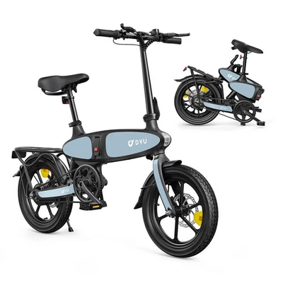 16" DYU C2 Adults Electric Bike 350W Motor Foldable Urban portable E-Bike 25KMH - Image 1 of 4