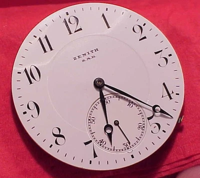 Reloj Bolsillo Cazador Mecánico Zenith 40mm ESFERA 42mm DE COLECCIÓN Movimiento 16J TICK Foto 1 de 4