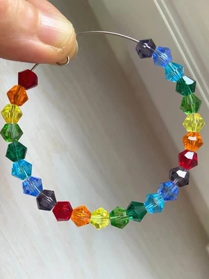 15 Farben Glasperlen Set mit Box Doppelkegel facettierte Perlen Schmuck Basteln  - Bild 1 von 4