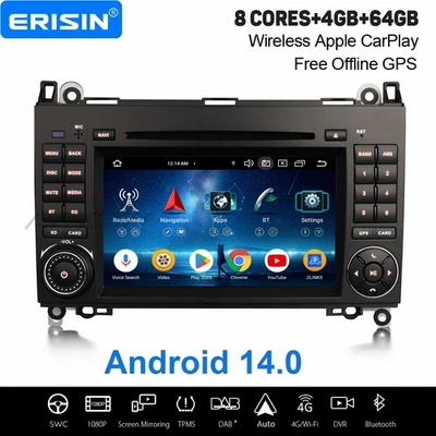 Android 14 Autoradio DVD Navi Mercedes Benz A/B Klasse Sprinter Vito VW Crafter - Bild 1 von 4