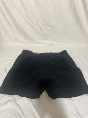 Tommy Bahama 男式黑色短裤 100% 真丝打褶休闲海滩尺寸 38 — 第 1/4 张图片