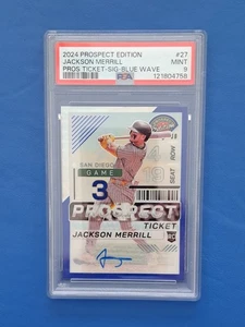 2024 Prospect Edition - Jackson Merrill #27 Blue Wave Signatures...PSA 9 MINT - Bild 1 von 2