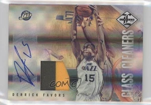 2012-13 Limited Glass Cleaners Memorabilia Prime /10 Derrick Favors #19 Auto - Picture 1 of 3