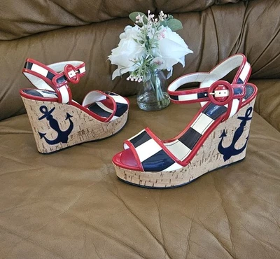 Sandalias de plataforma multicolor Dolce & Gabbana para mujer talla 6,5 EE. UU. Foto 1 de 4