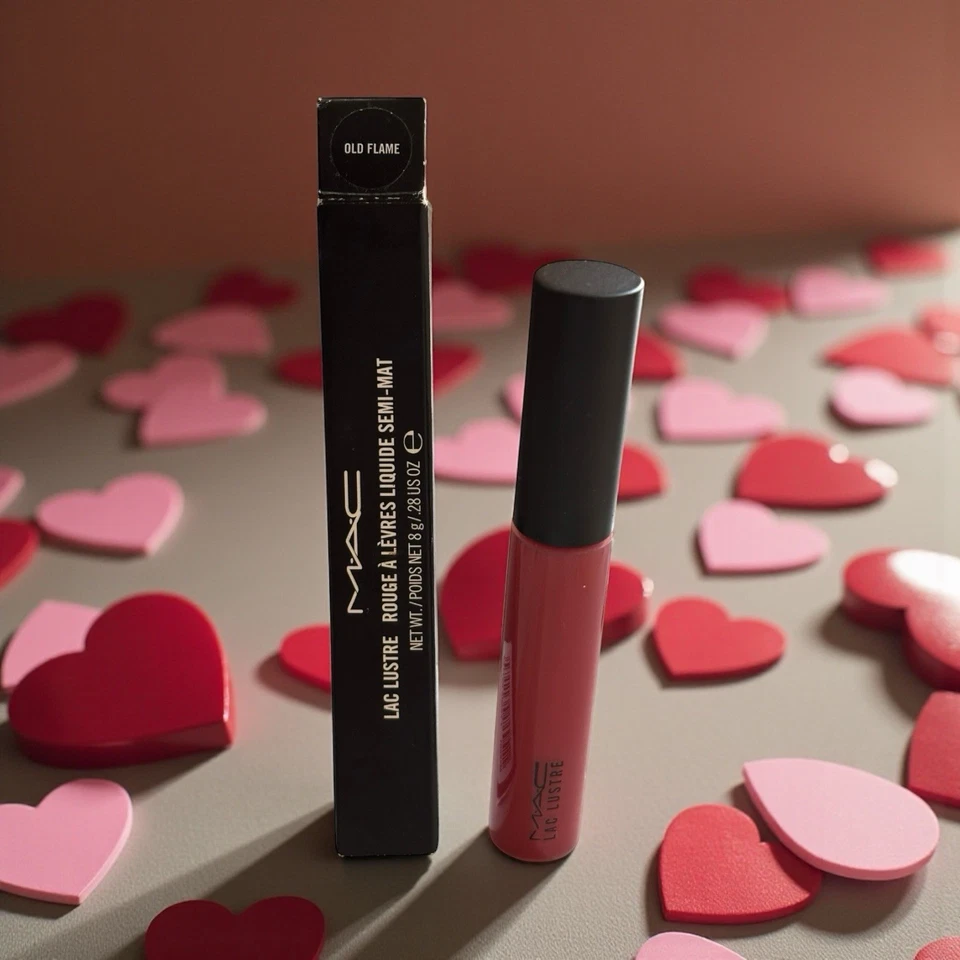 MAC Lac Lustre Demi-Matte Liquid Lip Rouge in OLD FLAME - 0.28oz / 8g Full Size - Image 1 of 4