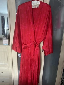 M&S Rosie for Autograph red silky robe - Picture 1 of 8