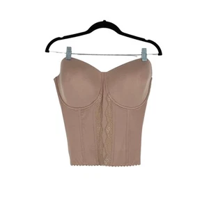 NWT Parfait Nude Long Line Strapless Bustier Full Back Bra - Size 40F - Picture 1 of 4