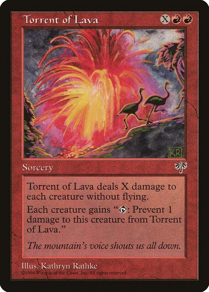 Torrent of Lava 2x MTG Mirage Rare Vintage NM red - Image 1 of 1