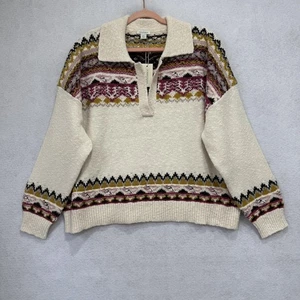 Suéter Sundance Mujer 2XL Crema Isla Justa Cuello Pullover Mezcla Lana Alpaca - Imagen 1 de 7