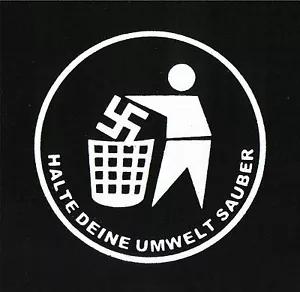 Halte Deine Umwelt Sauber Patch / Aufnäher NEU Punk Gegen Nazis FCK NZS FCK AFD - Bild 1 von 1