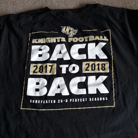 UCF Knights Shirt Adult XL Back To Back Undefeated Season Ncaa Football Men Cover