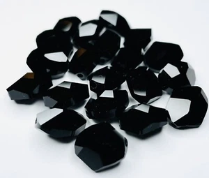 5523 Swarovski Elements Crystal 12mm Faceted Jet Cosmic Nugget Beads 20 Pcs Lot - Picture 1 of 1