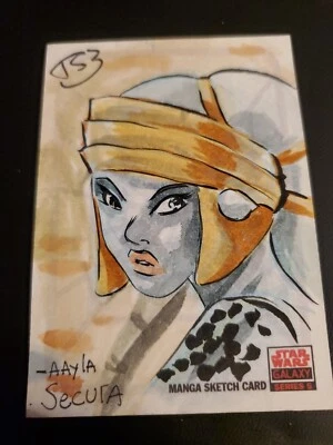 Star Wars Galaxy Series 5 Topps MANGA Sketch Card 1/1 Tim Smith Color - Image 1 of 2