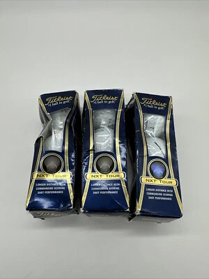 3 CAJAS PELOTAS DE GOLF VINTAGE TITLEIST NXT TOUR & TOUR S 9 PELOTAS EN TOTAL nuevas (H) Foto 1 de 4