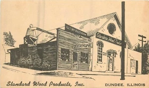 1930s Dundee Illinois Standard Wood Products Postcard Advertising 24-11008 - Picture 1 of 2