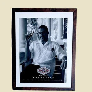 Vintage Bild Deko gerahmt Bahia Gold Label Zigarre Mann Wanddruck Werbung - Bild 1 von 6