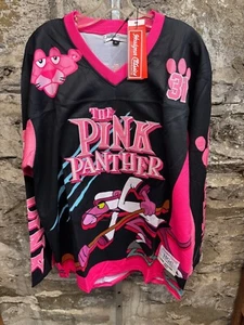 Camiseta deportiva de hockey Pink Panther Headgear Classics 1963 NEGRA nueva con etiquetas ENVÍO GRATUITO - Imagen 1 de 4