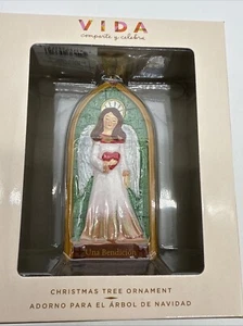 HALLMARK Vida Christmas Tree Ornament NEW IN BOX ~ Una Bendicion ~ 4" Tall Angel - Picture 1 of 12