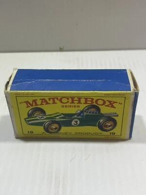 Lesney Matchbox Car Series #19 Lotus Racing Car in Green with Original Box - Image 1 of 4