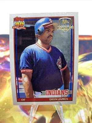 1991 TOPPS DESERT SHIELD BASEBALL CARD # 117 DION JAMES - Image 1 of 4