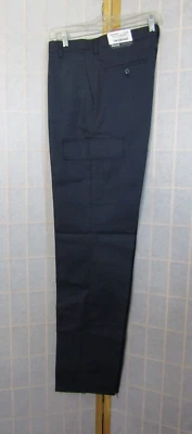 Nuevo con etiquetas Pantalón Edwards Garment Azul Marino Oscuro Calce Clásico Pantalones Algodón/Poliéster Para Hombre 32 Unhem Foto 1 de 4