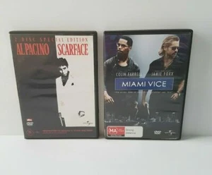 Scarface DVD Al Pacino and Miami Vice DVD Colin Farrell and Jamie Foxx - Picture 1 of 2