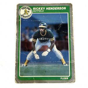 1985 Fleer Rickey Henderson Oakland Athletics #425