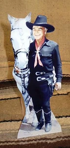 Hopalong Cassidy and Topper Tabletop Display Standee 10" Tall on Photo Paper - Picture 1 of 2