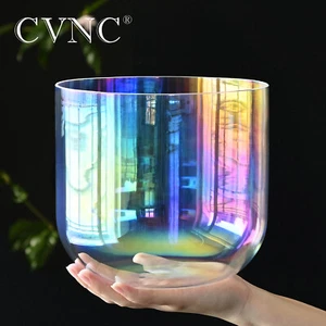 CVNC 432Hz 6"F Heart Chakra Alchemy Cosmic Light Clear Crystal Singing Bowl - Picture 1 of 10