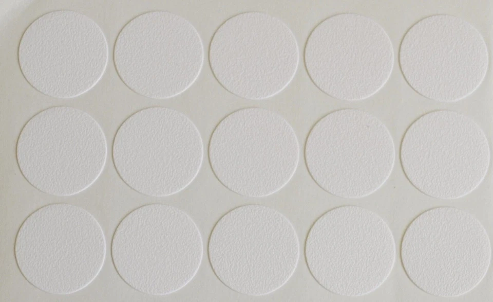 GAS N POW3R 15 X 18MM SELF ADHESIVE SCREW HOLE CAM COVER CAP WHITE FURNITURE KITCHEN BEDROOM