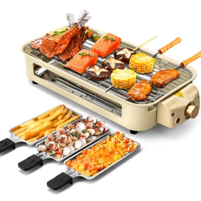 Electric BBQ Grill for Kitchen Barbecue Oven Grill & Net Non-Stick Cooking Tray - image 1 of 4